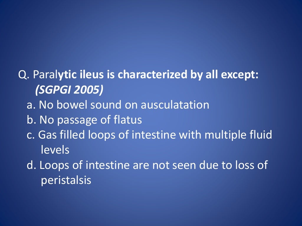 Paralytic ileus