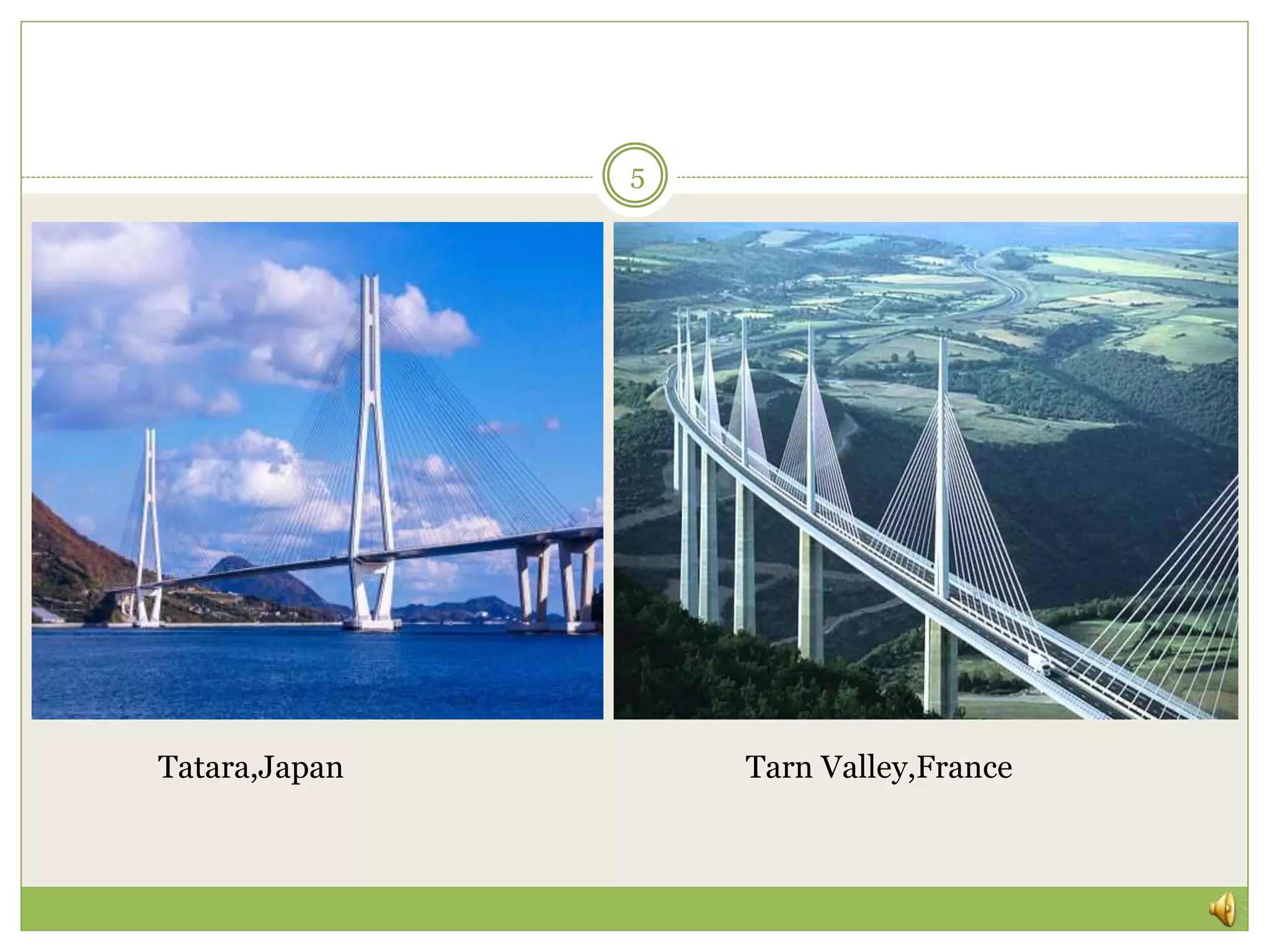 Tatara,Japan Tarn Valley,France
5
 