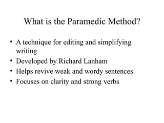 Paramedic_Method_Steps_Separate_Slides.pptx