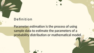 Parameter Unit Defination Parameter estimation in mathematical mod | PPTX