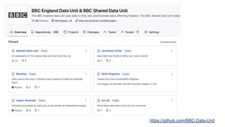 https://github.com/BBC-Data-Unit
 
