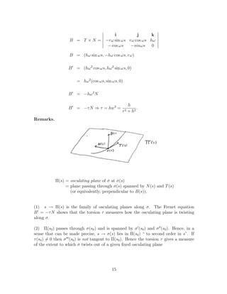 Parameterized curves in r^3 | PDF