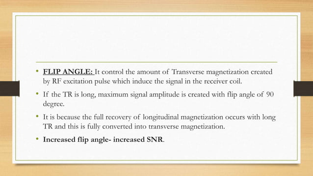 PARAMETERS AND ASSOCIATED Trade-Offs, MRI | PPTX | Digital Audio ...