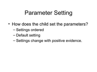 Parameter setting | PPT