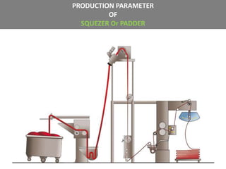 PRODUCTION PARAMETER
OF
SQUEZER Or PADDER
 