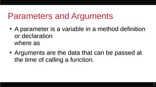 Parameters vs arguments | PPT