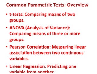 parametric and non Parametric Testst in statistics (1).PDF