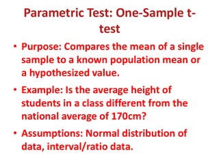 parametric and non Parametric Testst in statistics (1).PDF