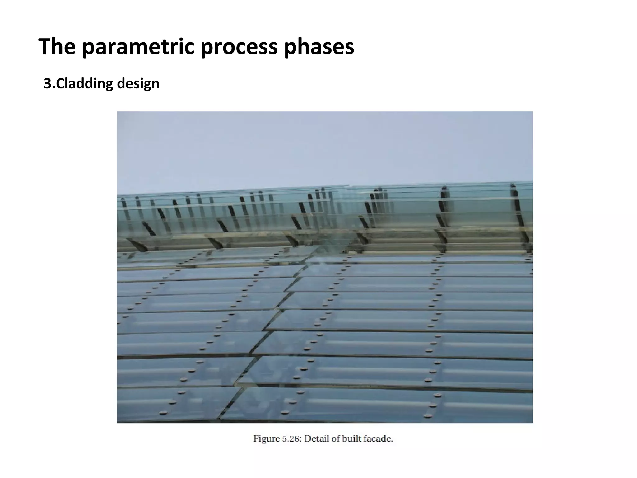 The parametric process phases
3.Cladding design
 