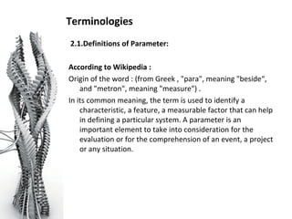 Parameter Thesaurus Parametric design | PPT
