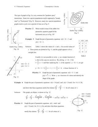 Parametric equations | PDF
