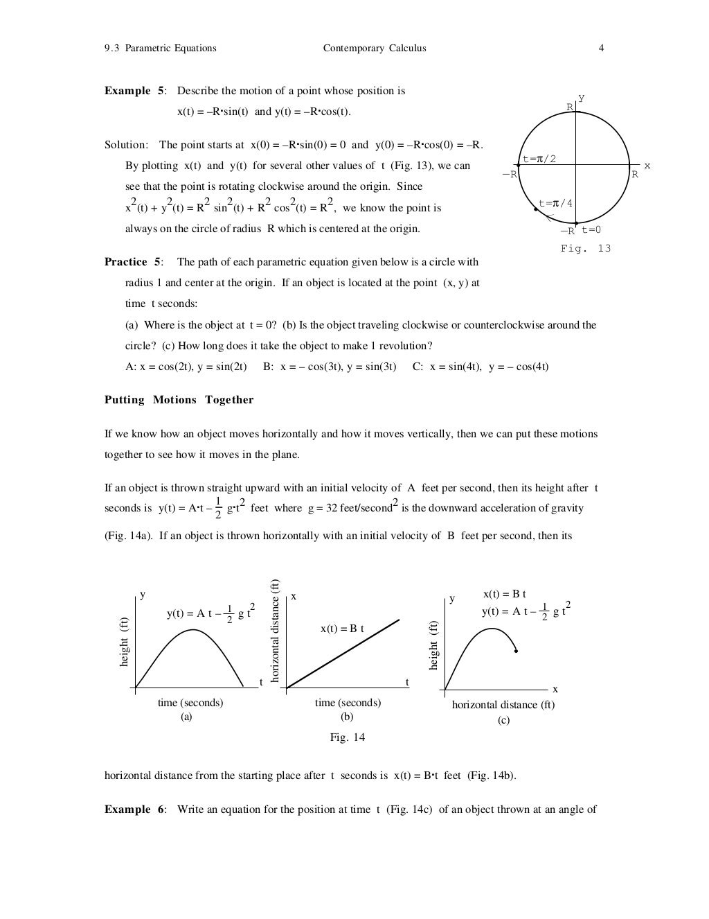 Parametric equations