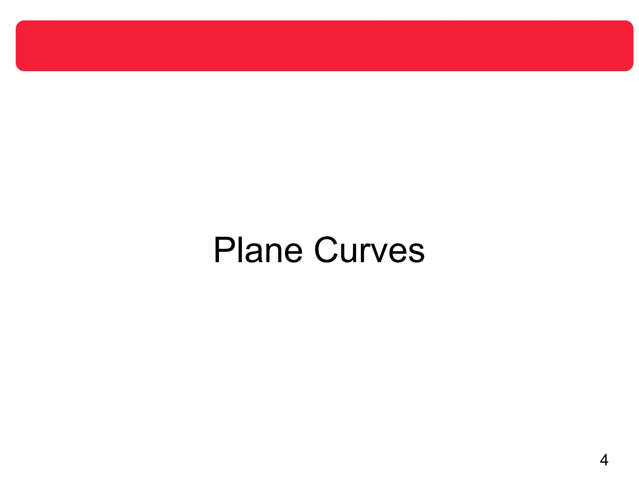 4
Plane Curves
 