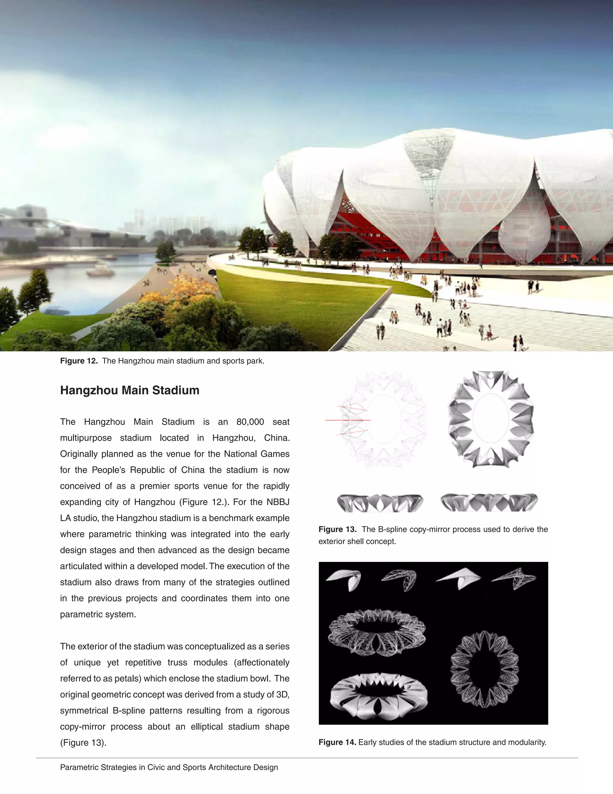 Stadium Parametric Pattern Parametric strategies civic and sports architecture design | PDF