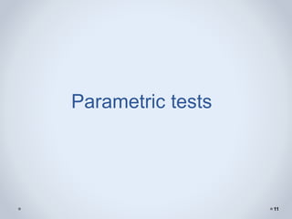 Parametric tests | PPTX