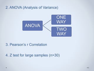 Parametric Tests R Parametric tests | PPTX