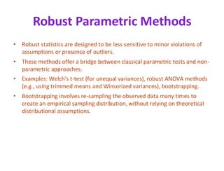 PARAMETRIC TESTS in STATISTICS PARAMETRIC TESTS in STATISTICS | PDF