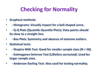 PARAMETRIC TESTS in STATISTICS PARAMETRIC TESTS in STATISTICS | PDF