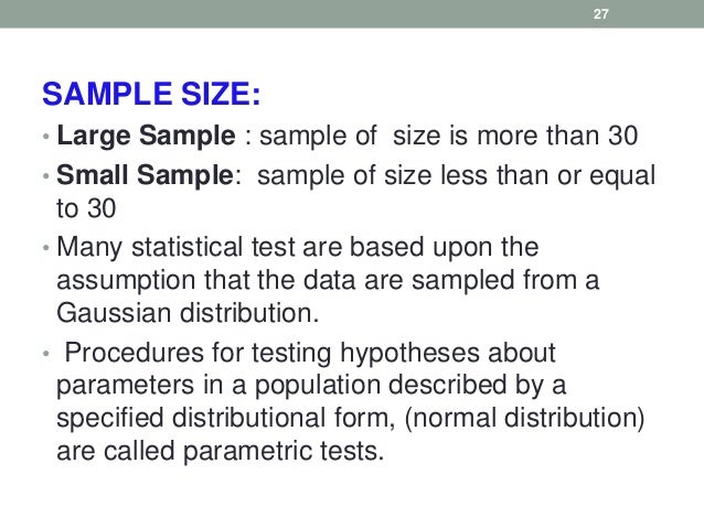 Parametric tests seminar