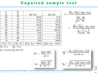 Parametric test _ t test and ANOVA _ Biostatistics and Research ...