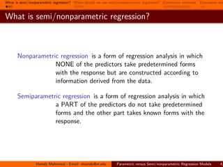 Parametric versus semi nonparametric parametric regression models | PDF