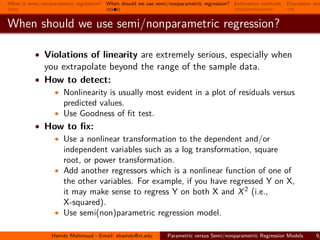 Parametric versus semi nonparametric parametric regression models | PDF