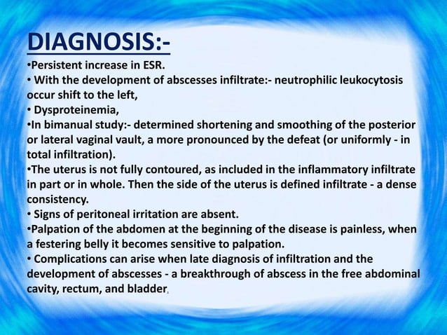 PARAMETRITIS AND PELVIC CELLULITIS intelligence overview