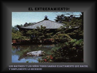 EL ENTRENAMIENTO! Los mayores y los niños todos sabían exactamente que hacer.  Y SIMPLEMENTE LO HICIERON! 