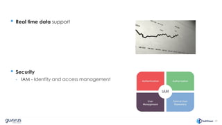 25
• Real time data support
• Security
- IAM - Identity and access management
 
