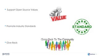 53
• Support Open Source Values
• Promote Industry Standards
• Give Back
 