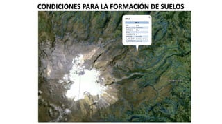 CONDICIONES PARA LA FORMACIÓN DE SUELOS
 