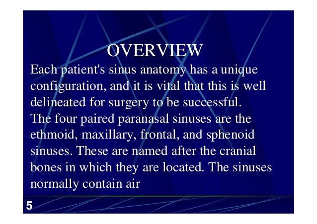 CT anatomy of the paranasal sinuses