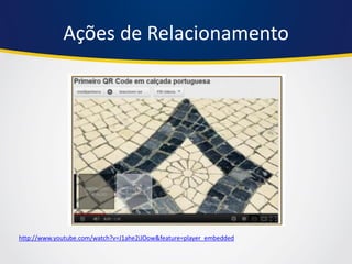 Ações de Relacionamento 
http://www.youtube.com/watch?v=J1ahe2iJOow&feature=player_embedded  