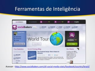 Ferramentas de Inteligência 
Acessar - http://www.socialbakers.com/all-social-media-stats/facebook/country/brazil/  