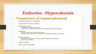 Endocrine : Hypercalcemia
 