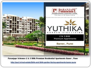 Paranjape Schemes 2 & 3 BHK Premium Residential Apartments Baner , Pune   http://pscl.in/real-estate/2bhk-and-3bhk-garden-facing-apartments-baner-pune 