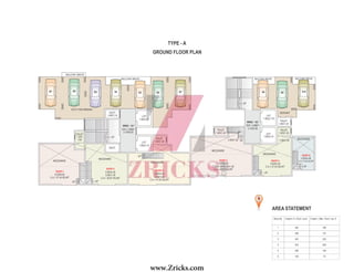 MEZZANINE (FIRST) FLOOR PLAN
TYPE - A
AREA STATEMENT
GROUND FLOOR PLAN
DUCT
1.90X1.15
ENT. LOBBY
2.15X6.00
DUCT
LIFT
1.95X2.15
TOILET
1.85X1.20
TOILET
1.85X1.20
UP
UP
UP
UP
UP
LIFT
1.95X2.15
TOILET
1.85X1.20
TOILET
1.85X1.20
LIFT
1.95X2.175
LIFT
1.95X2.18UP
UP
STILT FOR PARKING
SERVANT
TOILET
1.20X
1.60
SHOP-1
6.25X5.60
C.A.= 37.34 SQ.MT
SHOP-2
5.80X4.30
2.60X1.30
UP
SHOP-3
8.50X4.30
2.55X1.05C.A.= 28.67 SQ.MT
C.A.= 41.92 SQ.MT
SHOP-4
8.50X4.28
2.05X1.35
C.A.= 49.56 SQ.MT
SHOP-5
5.30X4.28
1.95X1.05
SHOP-6
3.05X4.48
ENT. LOBBY
2.15X4.65
BALCONY ABOVE BALCONY ABOVE
7.35X1.05+2.05X1.35
WING - 'A1'
WING - 'A2'
C.A.= 27.42 SQ.MT
C.A.=13.92 SQ.MT
B1 B2 B3 S4 S5 S6 B7 S8 S9 S10
MEZZANINE
MEZZANINE
MEZZANINE
MEZZANINE
MEZZANINE
MEZZANINE
BALCONY ABOVE
BALCONY ABOVE
TYPE - A
AREA STATEMENT
10 11
www.Zricks.com
 