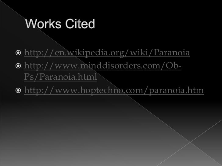 Paranoia Paranoia