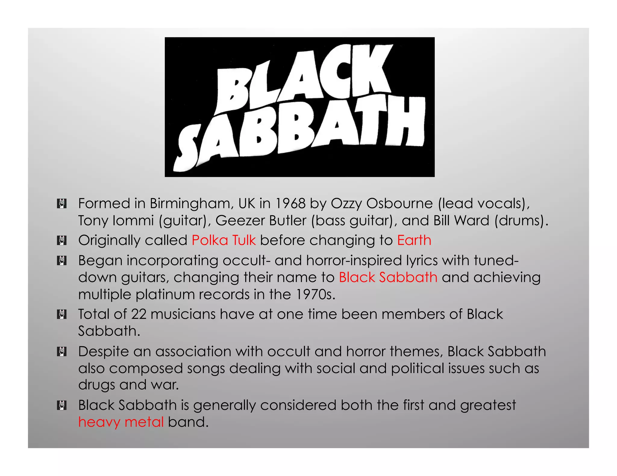 Donovan Stringer Black Sabbath, Paranoid | PDF