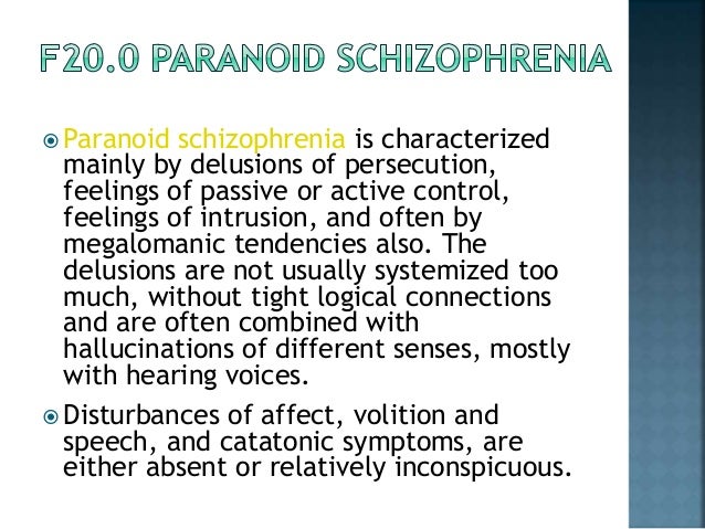 Paranoid Schizophrenia Symptoms