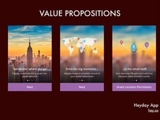 VALUE PROPOSITIONS

Heyday App
hey.co

 