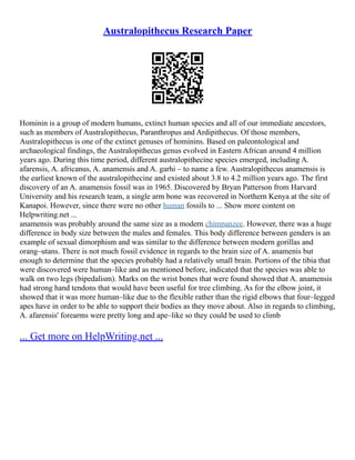 Paranthropus Boisei | PDF