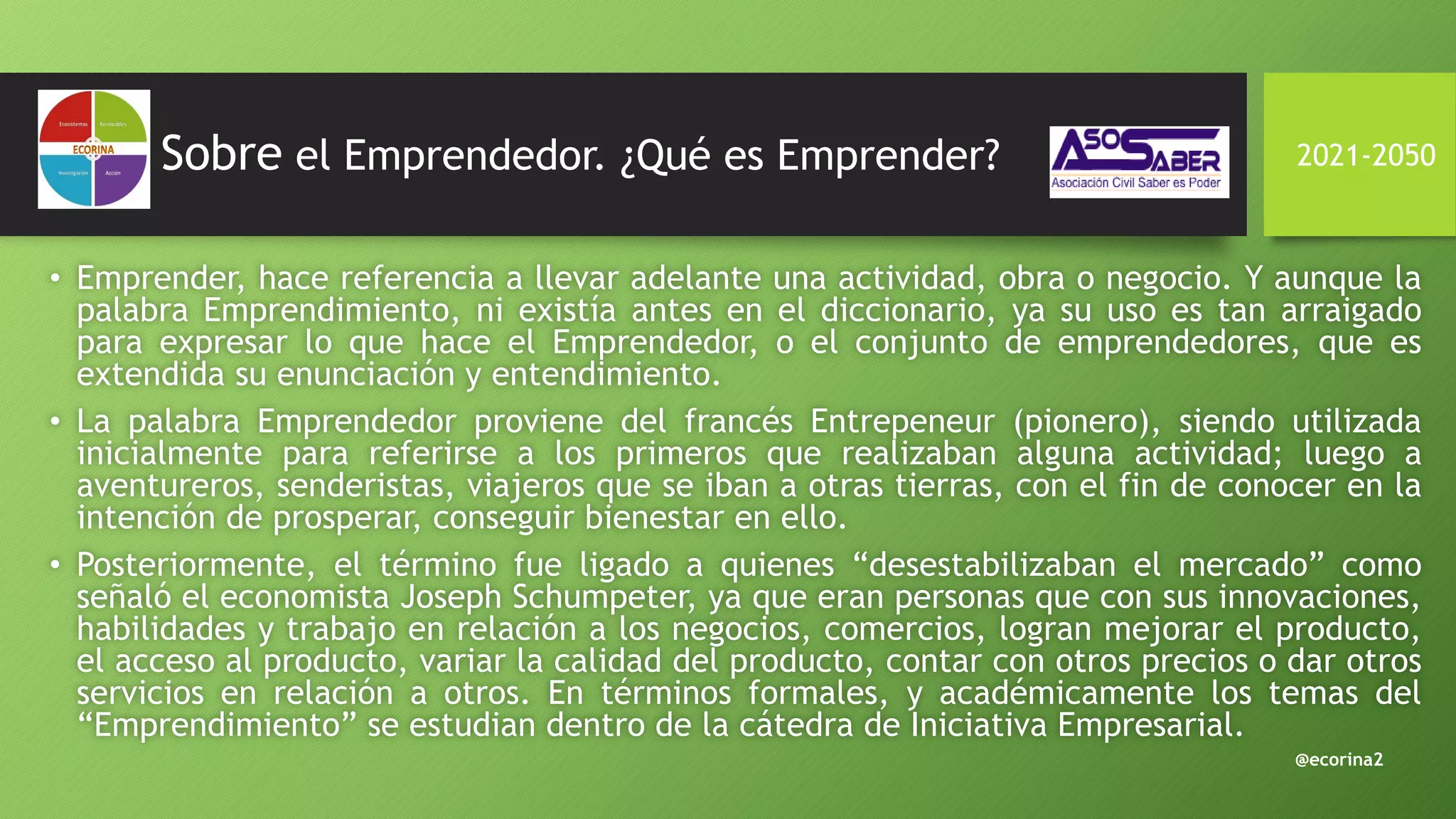 Para nuevos emprendedores 2021 2050