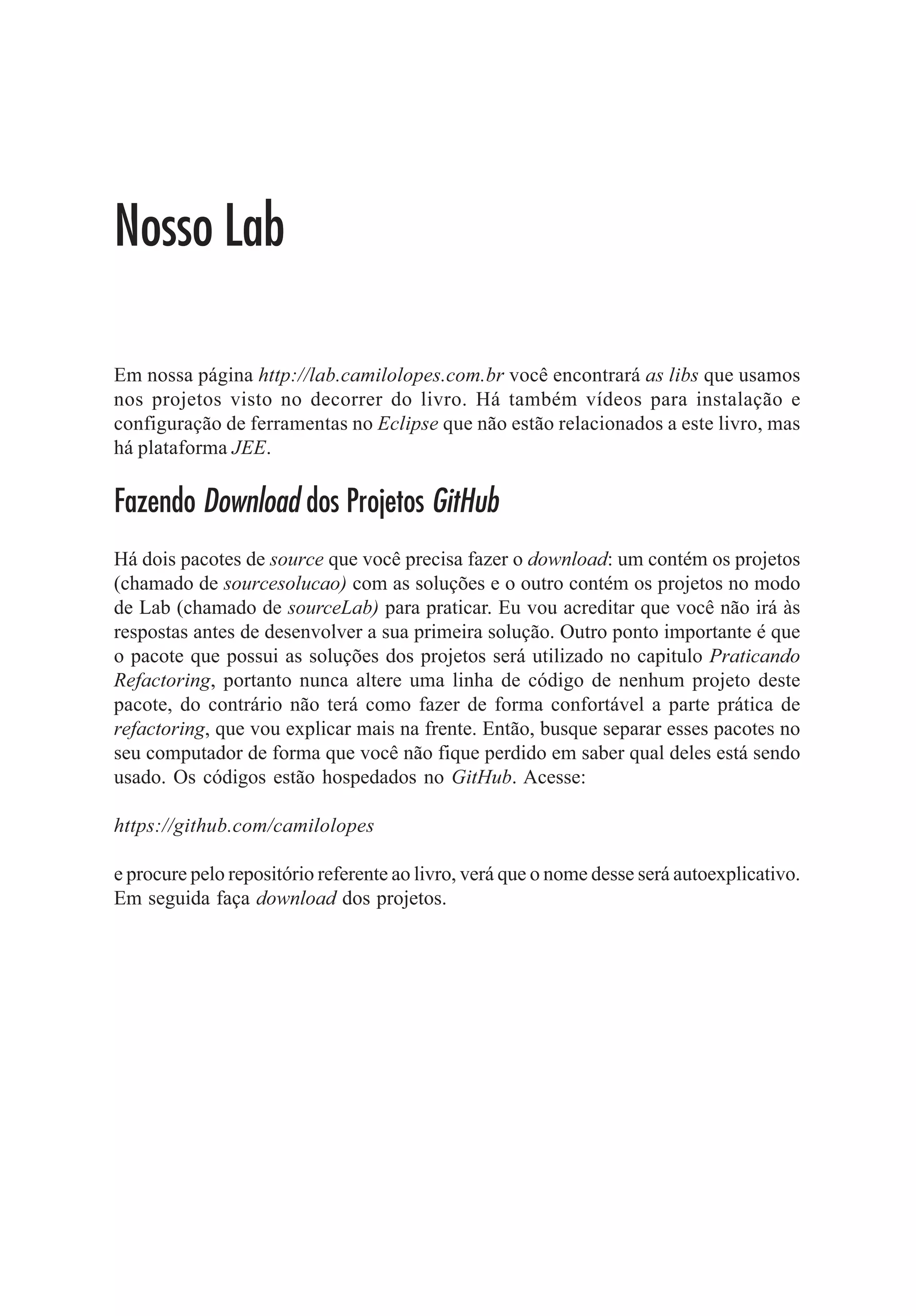 Capítulo 2 - Um pouco sobre o mundo Agile   17




Scrum o que você precisa saber
É isso mesmo, neste tópico veremos apenas o que você precisa saber sobre Scrum e possa
construir uma cultura Agile de modo amplo e não apenas focado em usar TDD. Esse é um
dos meus desafios neste livro: que no final você tenha adquirido a alto nível o que é Scrum
e possa se sentir mais confortável em falar do assunto de maneira direta e objetiva. Falo
isso, pois no início como Agilista eu tinha um problema: conseguia desenvolver com TDD
(após ter sofrido muito), porém não tinha uma boa construção do mundo Agile em mente
e às vezes me sentia desconfortável em discutir o assunto fora de TDD. Claro que Scrum é
uma das opções que temos no mundo Agile. Eu escolhi falar apenas do Scrum, pois no
momento que este livro é escrito, o Scrum tem sido um dos frameworks mais usados para
gerenciamento de projetos de software e o que eu tenho tido contato recentemente.

Mas o que é Scrum?
Scrum não é uma metodologia, e sim um framework, pois não vai te dizer exatamente o que
fazer. Podemos dizer que Scrum só mostra, mas não resolve os problemas ao contrário de uma
metodologia que te diz exatamente o que fazer, concorda? No Scrum temos algo que é
superimportante: o coração do framework, ou seja, sem ele não temos Scrum. É o tal de
Product Backlog. O Product Backlog é o coração do Scrum, pois é onde tudo começa, onde
temos uma lista de requisitos, histórias, coisas que o cliente deseja. Lá, de fato temos o que
o cliente quer que seja implementado e que no final de tudo esteja disponível no sistema.

Scrum nos mostra o seguinte:

               ƒ Pessoal não qualificado;
               ƒ Arquitetura fraca;
               ƒ Falta de fluidez no ciclo de desenvolvimento;
               ƒ Equipe desmotivada;
               ƒ Baixa produtividade;
               ƒ Problemas de comunicação;
               ƒ Falta de trabalho em equipe.

Os valores do Scrum:

               ƒ Transparência;
               ƒ Inspeção: verificar se está tudo ocorrendo como esperado (há um grá-
               fico chamado burndown chart que dá essa informação);
               ƒ Adaptação;
 