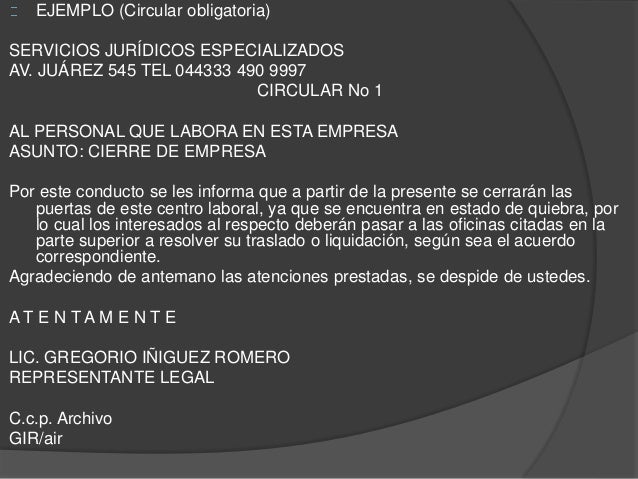 La Circular y sus Partes.