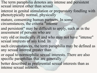 paraphilia examples
