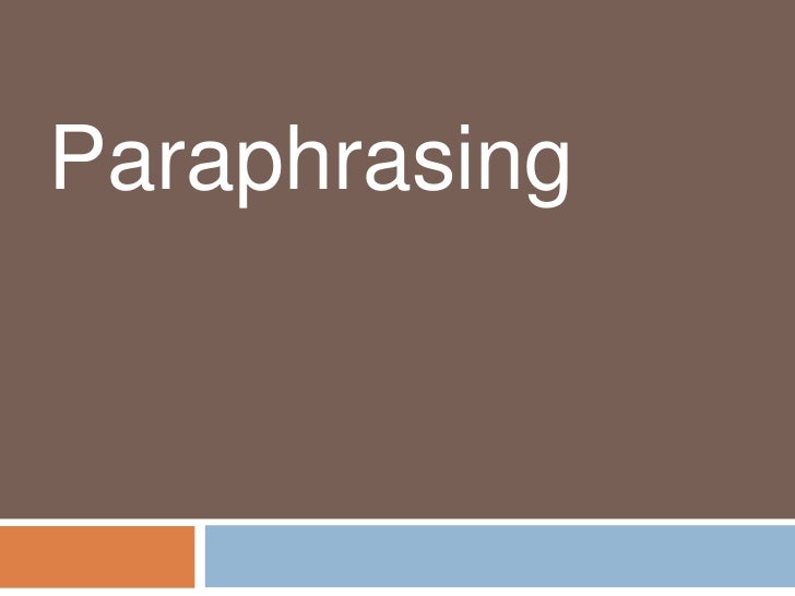 Paraphrasing website