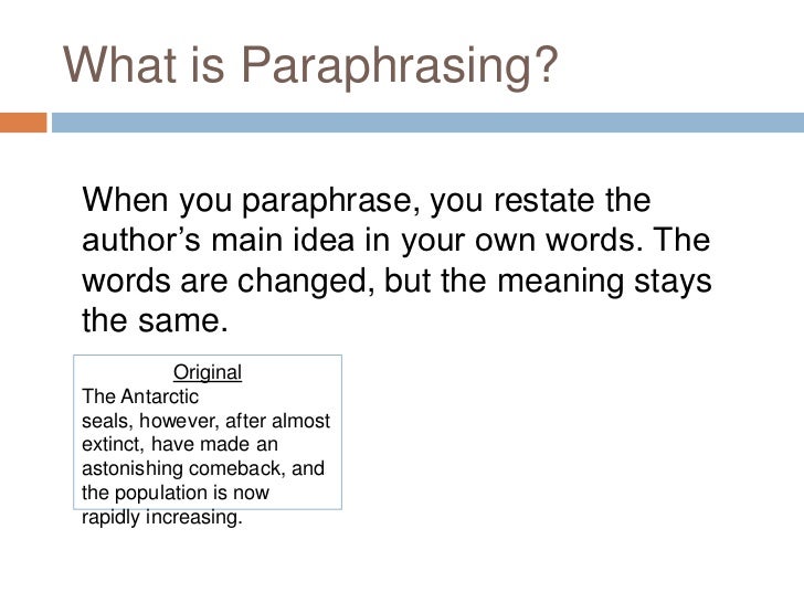 Paraphrase