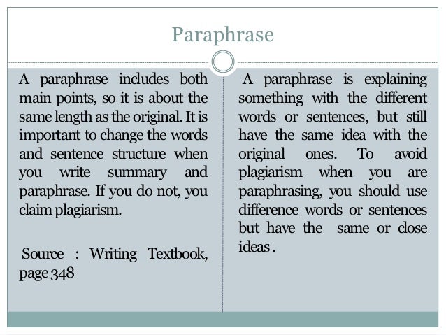quote paraphrase summarize online tests
