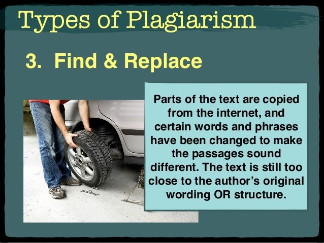 5 types of plagiarism The five types of plagiarism are you stealing intellectual property adapted from instructor theresa ireton's in-class presentation presenting another's original thoughts or ideas as your own using another's exact words without proper citation strategies to avoid plagiarism. 5 types of plagiarism The five types of plagiarism are you stealing intellectual property adapted from instructor theresa ireton's in-class presentation presenting another's original thoughts or ideas as your own using another's exact words without proper citation strategies to avoid plagiarism.